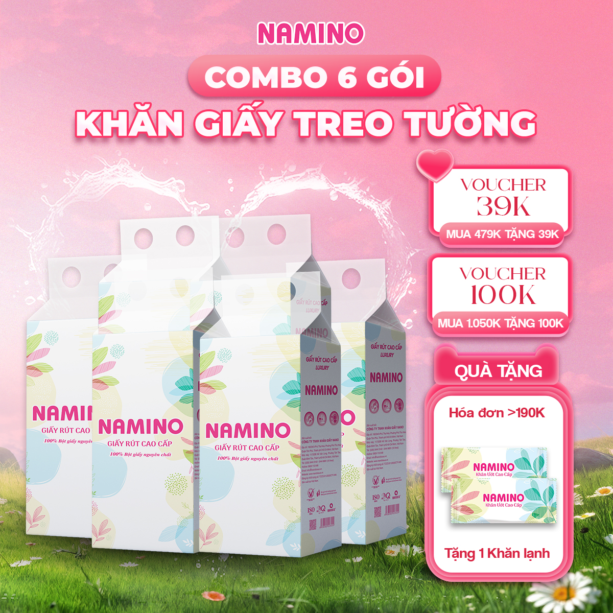 Khăn giấy rút treo tường